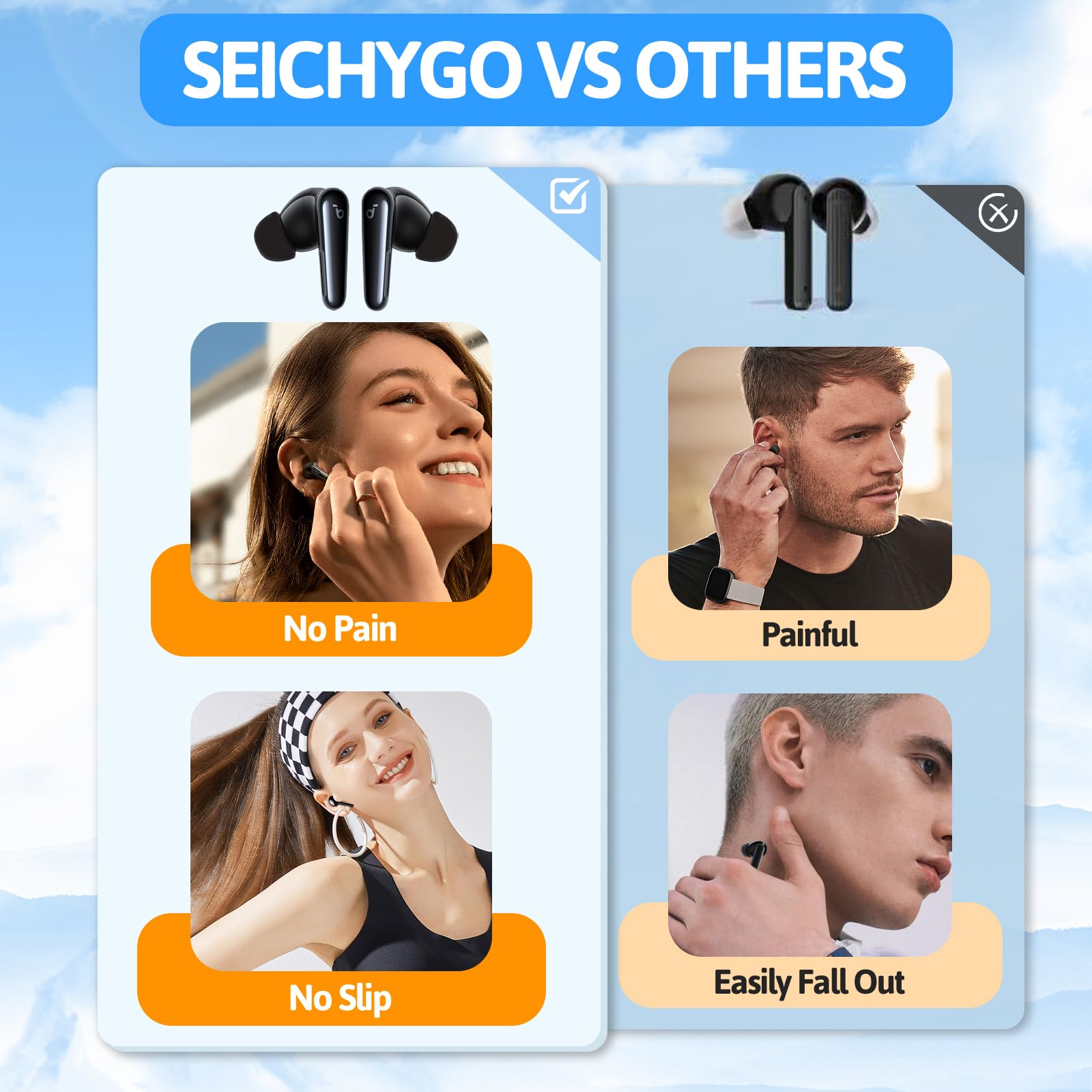 Amazon | SEICHYGO 低反発素材イヤーチップ ダストメッシュ付き Anker